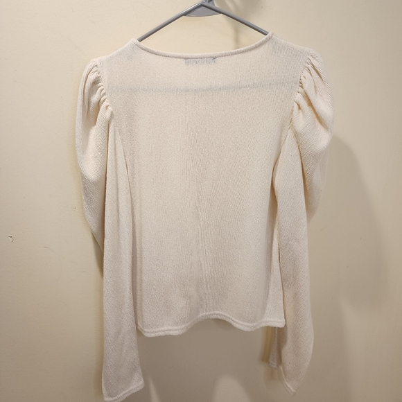 ZARA Cream Puff long sleeves Casual Top Size M - Picture 6 of 10